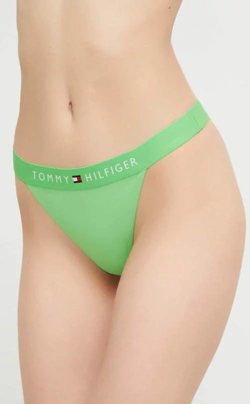 Zelené dámske dvojdielne brazílske plavky Tommy Hilfiger