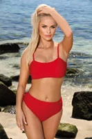 Luxusné dvojdielne plavky Marko v červenej farbe